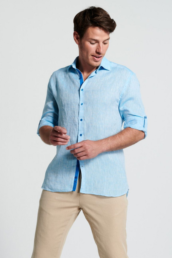 Chemise Lin Riviera Turquoise