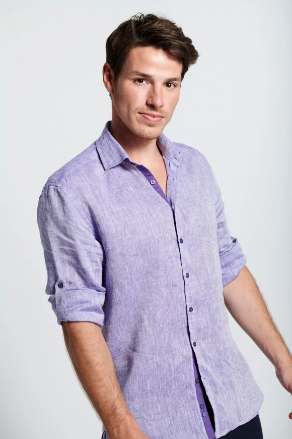 Achat Chemise Lin Riviera Violet