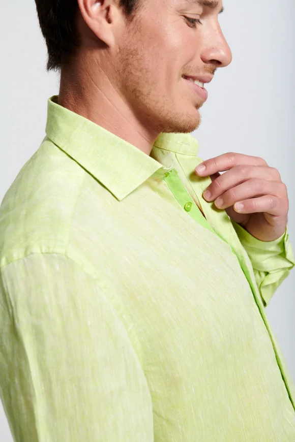 Achat Chemise Lin Riviera Vert