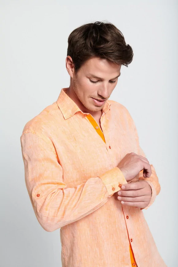 Achat Chemise Lin Riviera Orange
