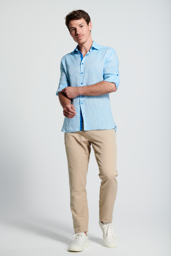 Chemise Lin Riviera Turquoise
