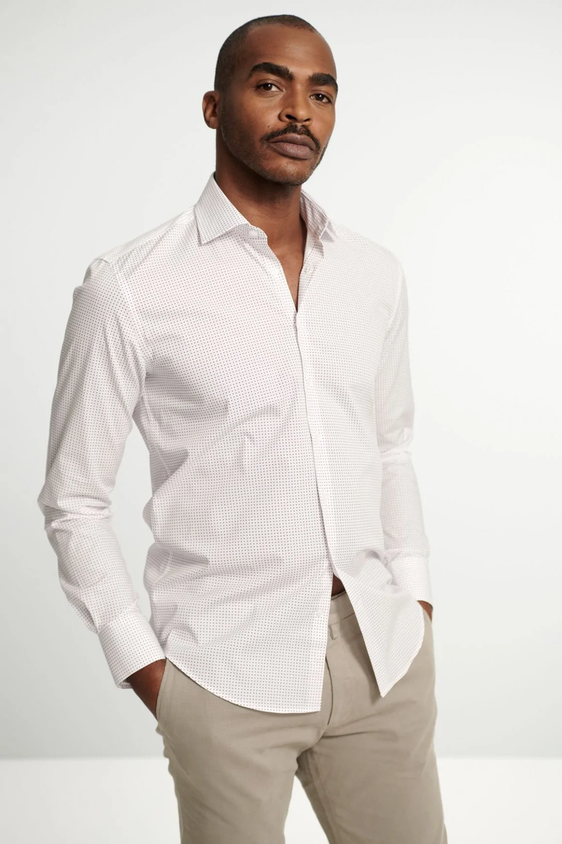 Achat Chemise stretch à pois violet