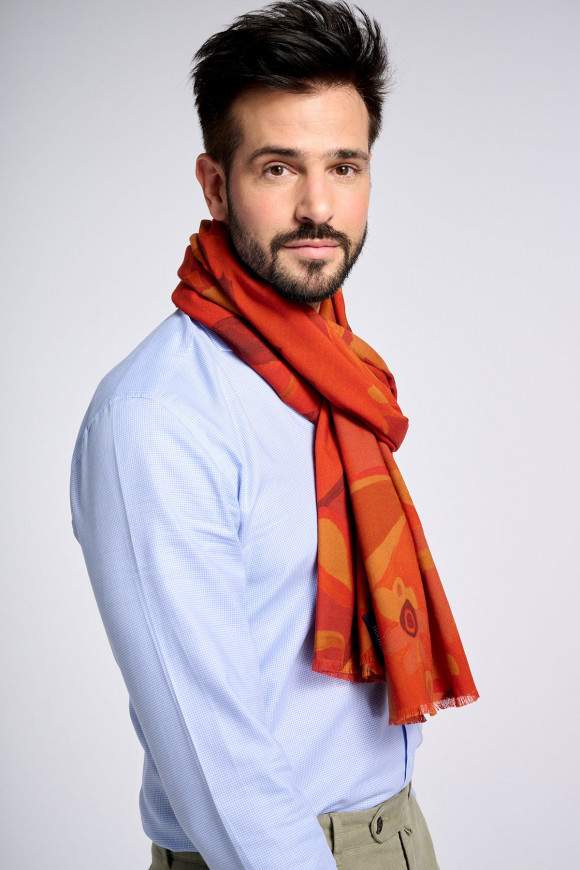 Achat Echarpe Laine Rouge