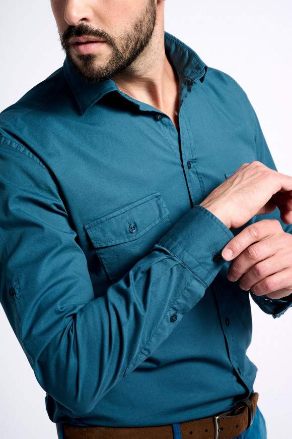 Achat Chemise Reporter Turquoise