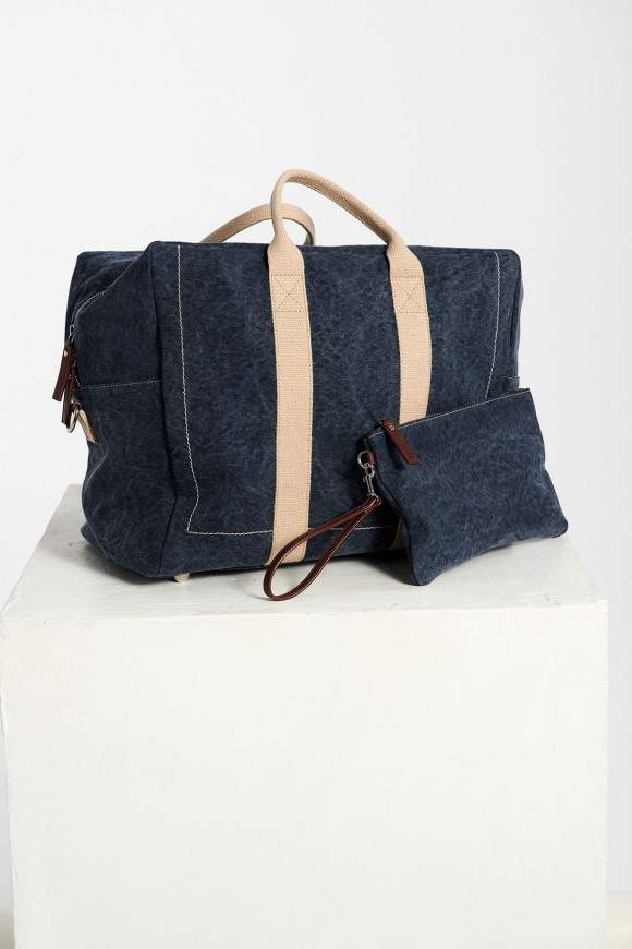 Achat Sac 24h Canvas Coton Bleu