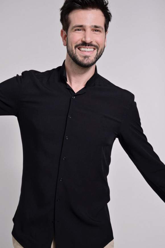 Achat Chemise Casual Noir Col Officier