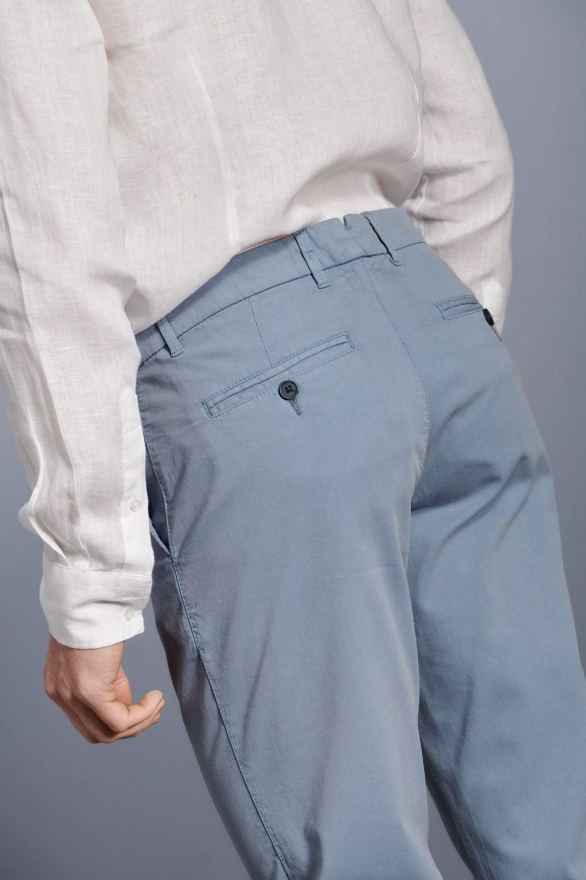 Pantalon Capri Bleu Gris