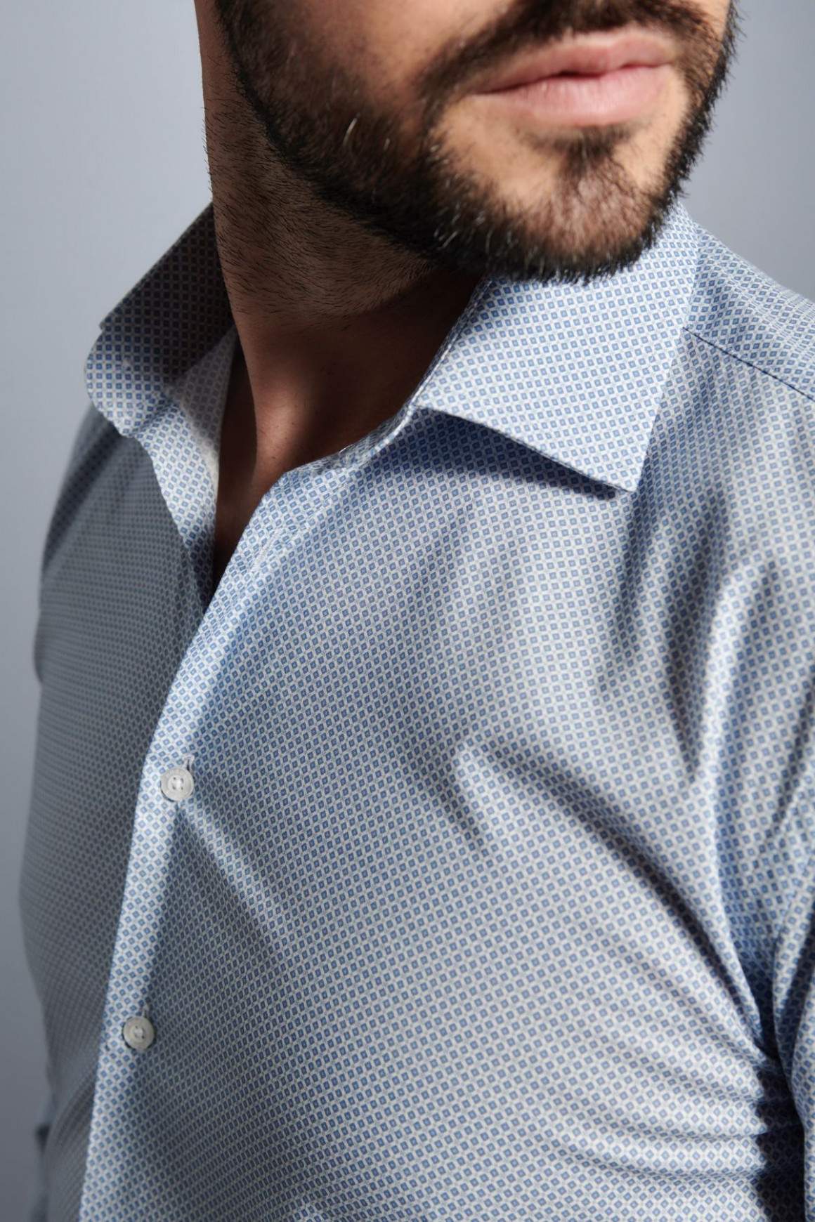 Chemise regular fit sans repassage micro carreaux Across | La Redoute