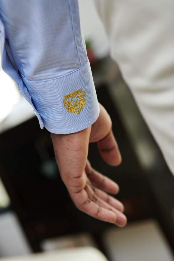 Achat Chemise Mille-Raies Broderie Lion
