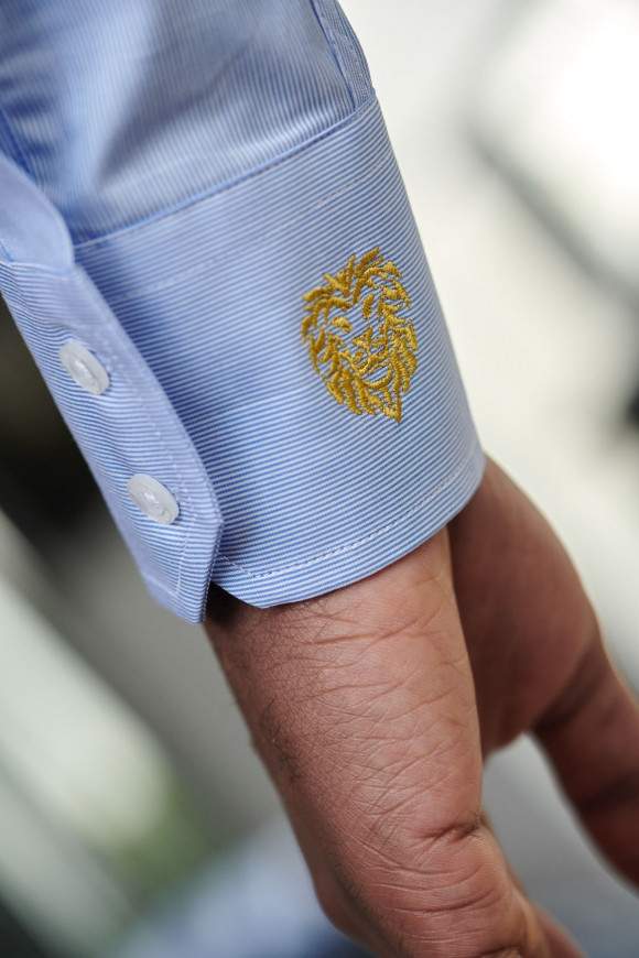 Achat Chemise Mille-Raies Broderie Lion