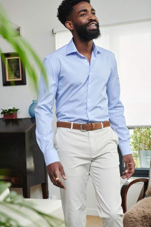 Achat Chemise Mille-Raies Broderie Lion