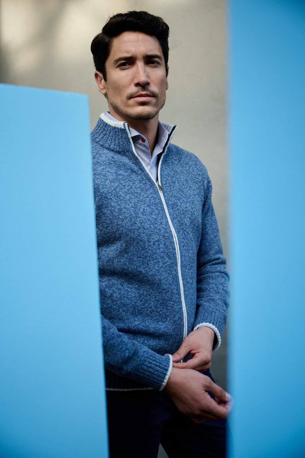 Achat Pull Hugo Bleu