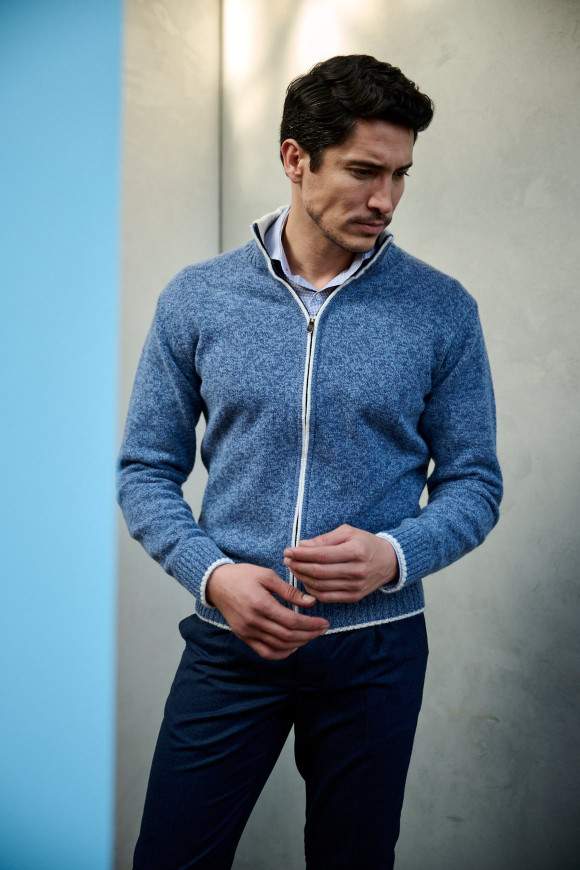 Achat Pull Hugo Bleu