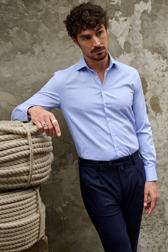 Achat Chemise Twill Bleue