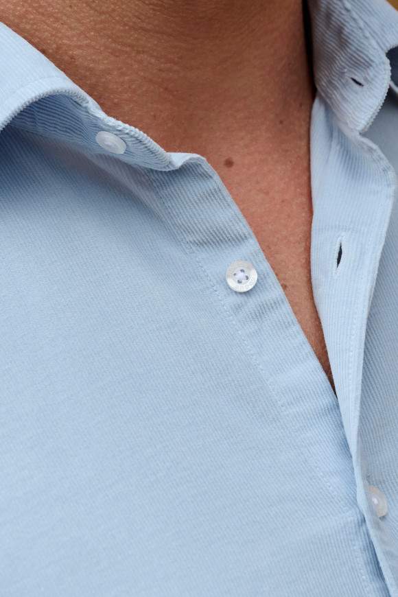 Achat Chemise Velours Bleu Glacier