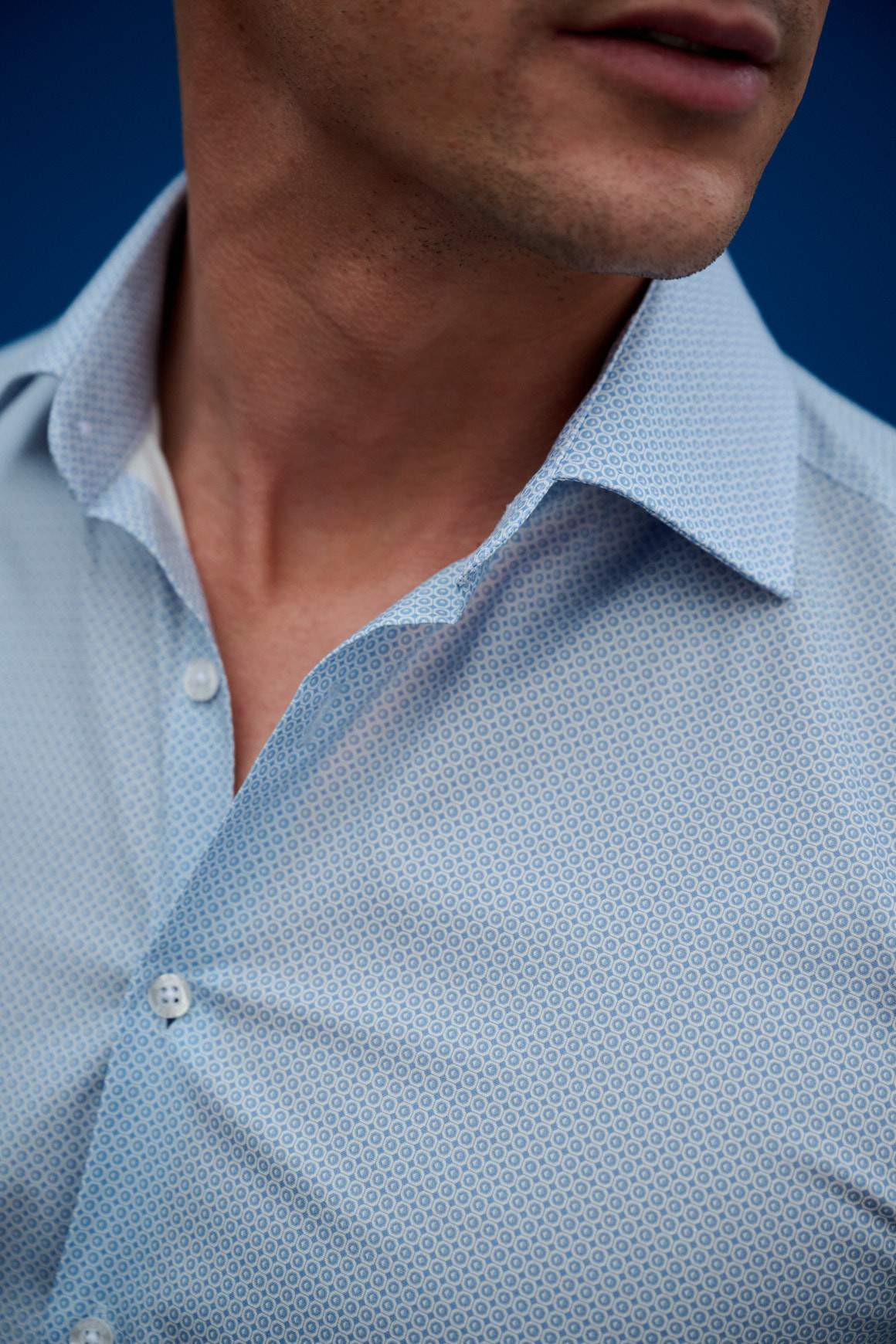 Achat Chemise Micro-Motifs Bleu