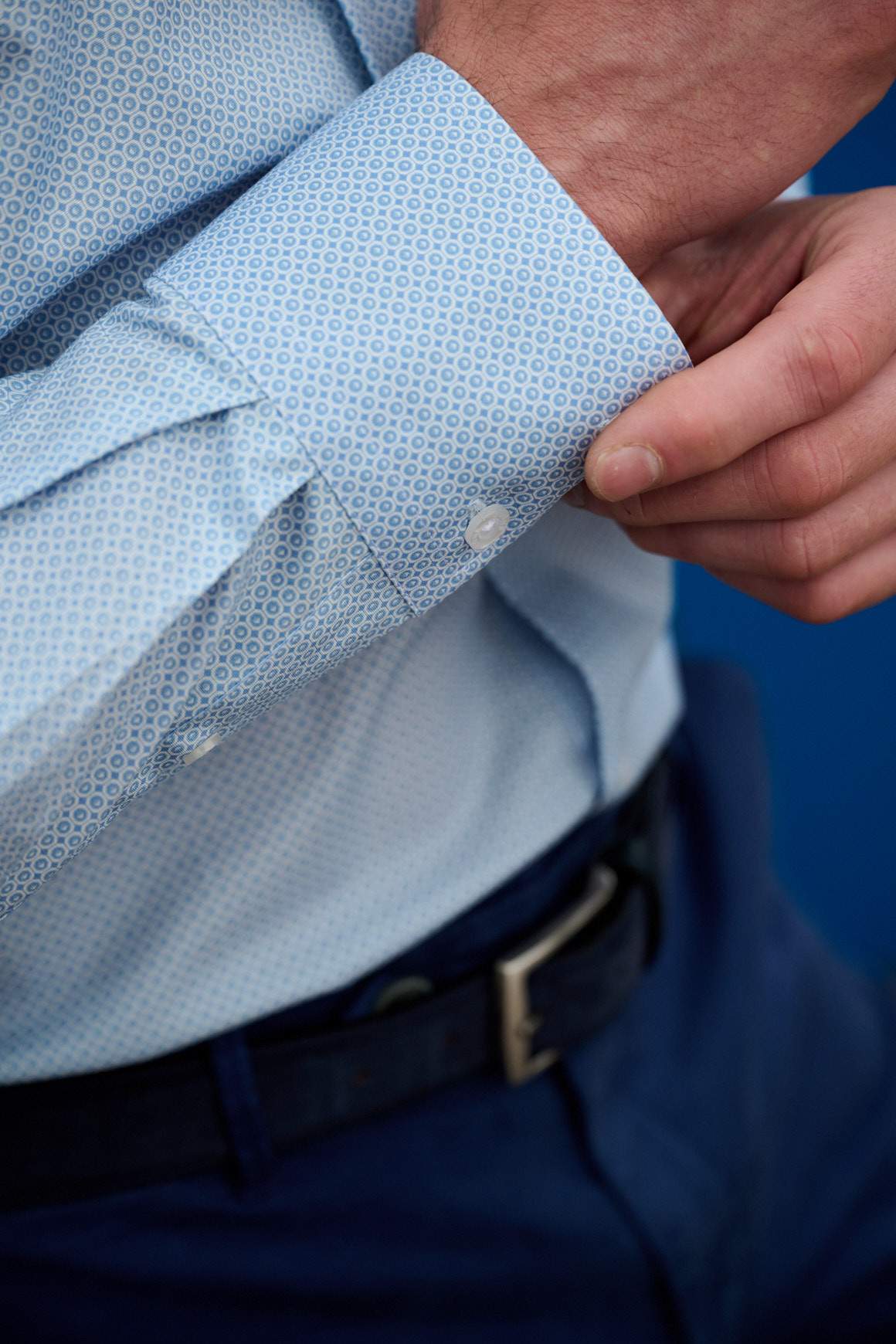 Achat Chemise Micro-Motifs Bleu