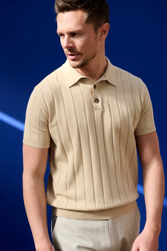 Achat Polo LEON Beige Ficelle