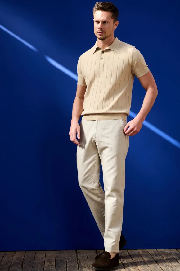 Achat Polo LEON Beige Ficelle