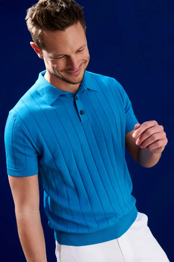 Achat Polo LEON Bleu Turquoise