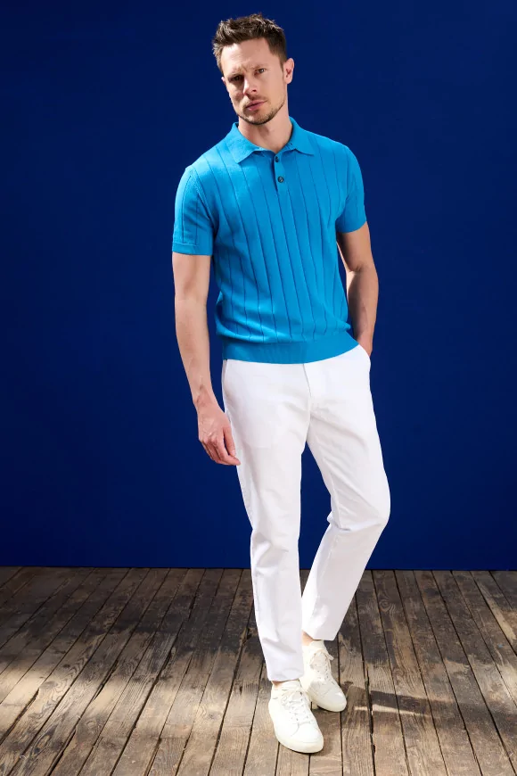 Achat Polo LEON Bleu Turquoise