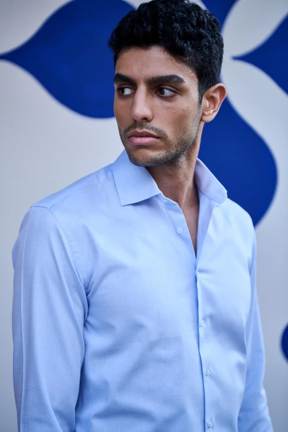 Achat Chemise Tissée bleue