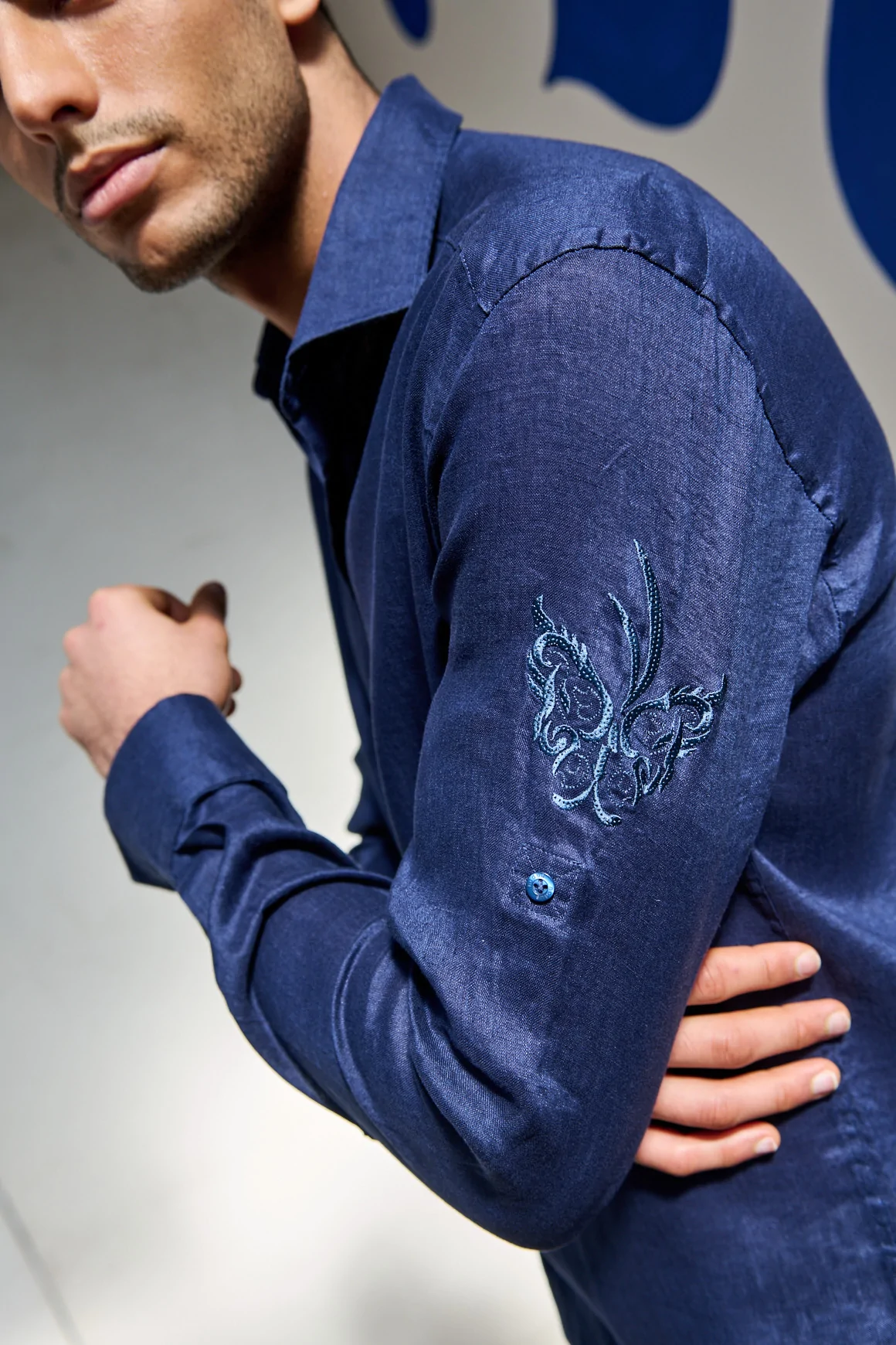 Achat Chemise RIVIERA PAPILLON Lin Navy