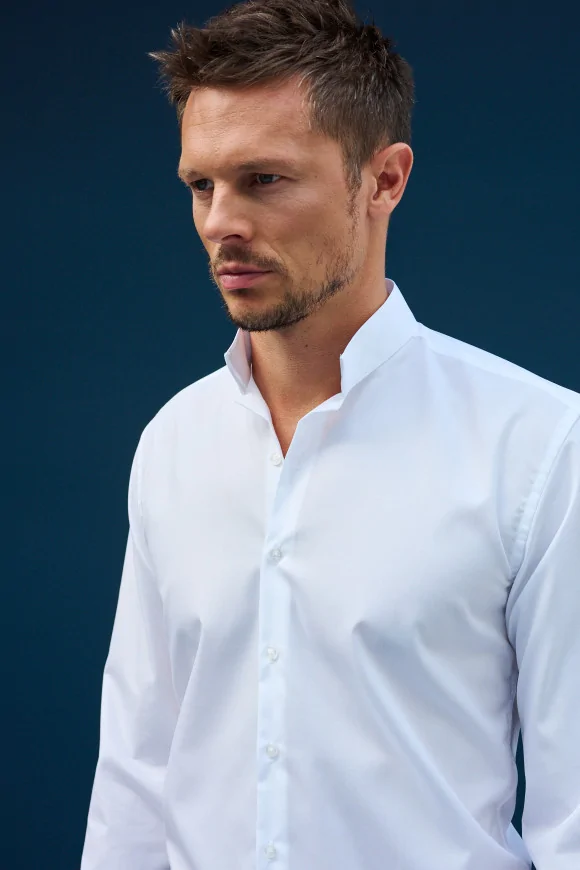 Achat Chemise blanche col officier