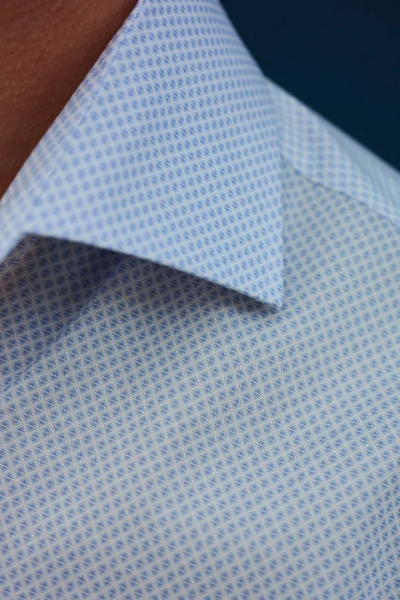 Achat Chemise Micro-motif bleu tendre