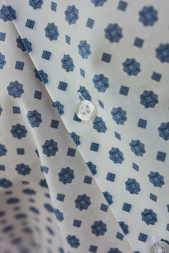 Achat Chemise Micro-motif bleu