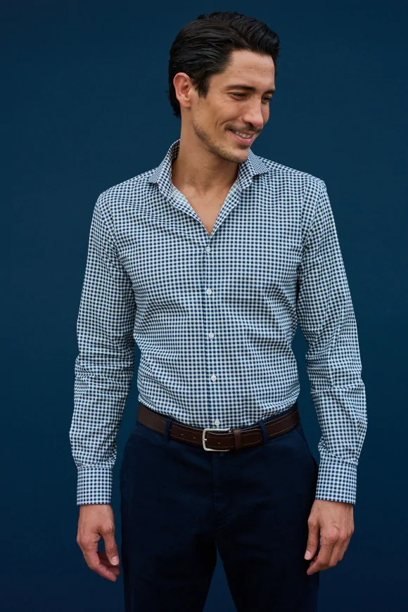 Achat Chemise micro motif pied de poule