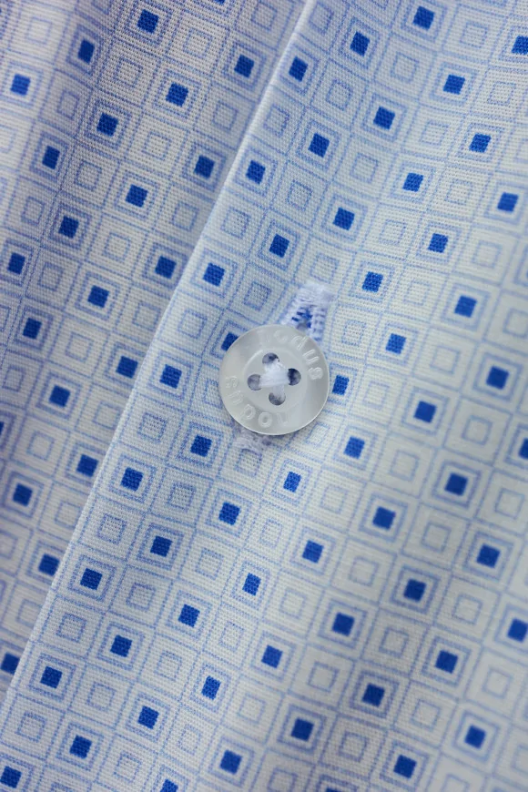 Achat Chemise micro motif bleu