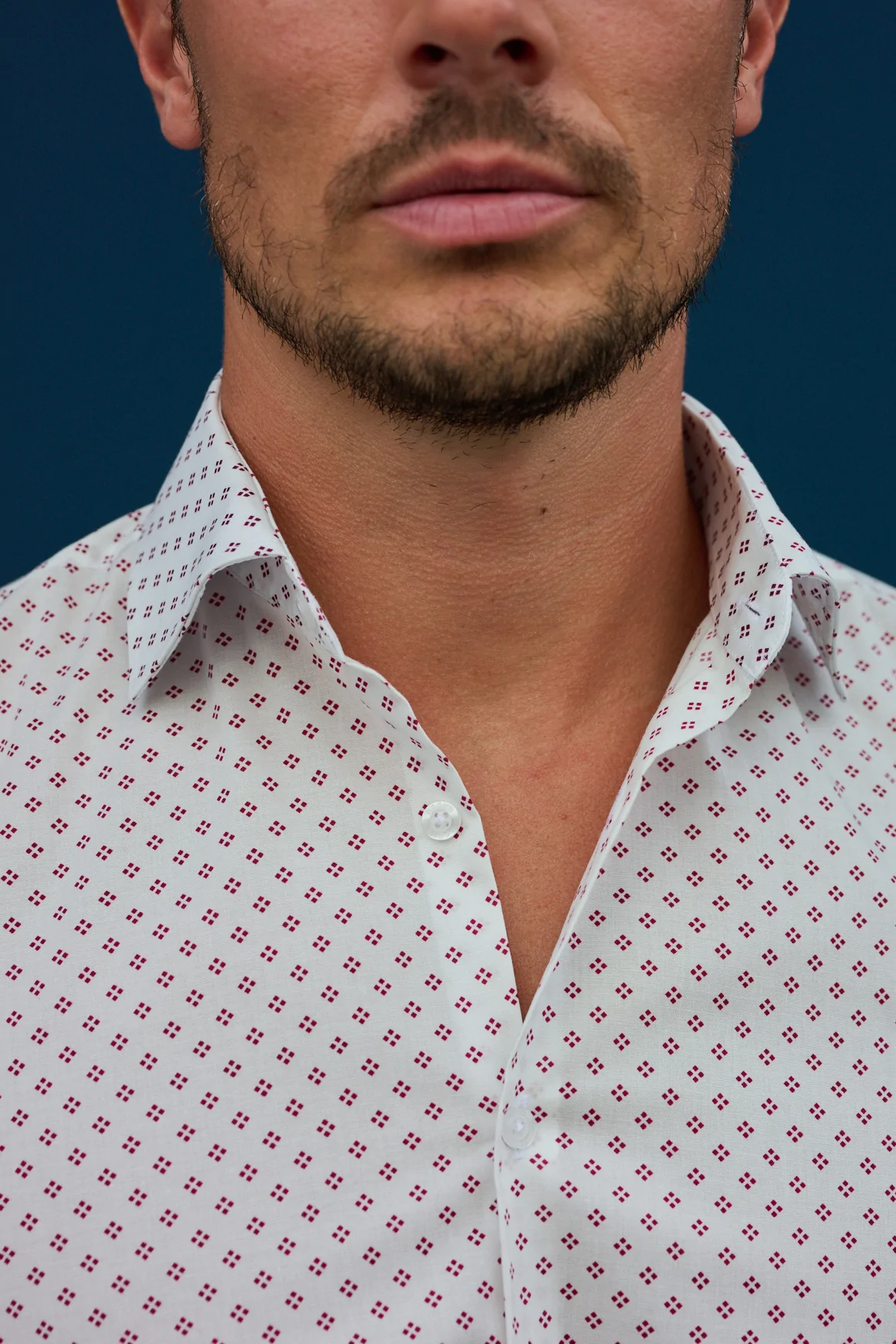 Achat Chemise micro motif rouge