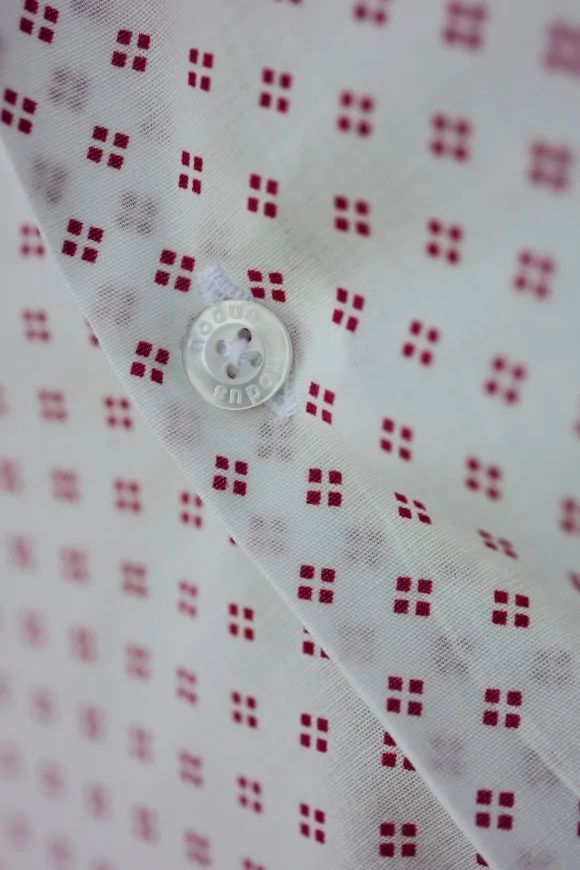 Achat Chemise micro motif rouge