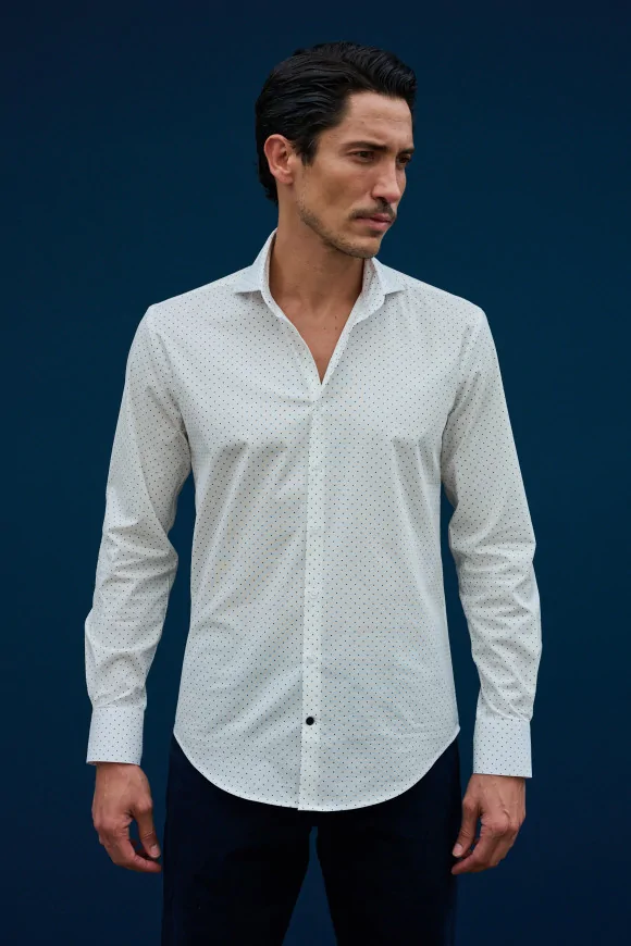 Achat Chemise micro motif pois