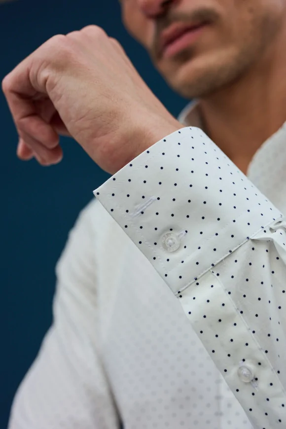 Achat Chemise micro motif pois