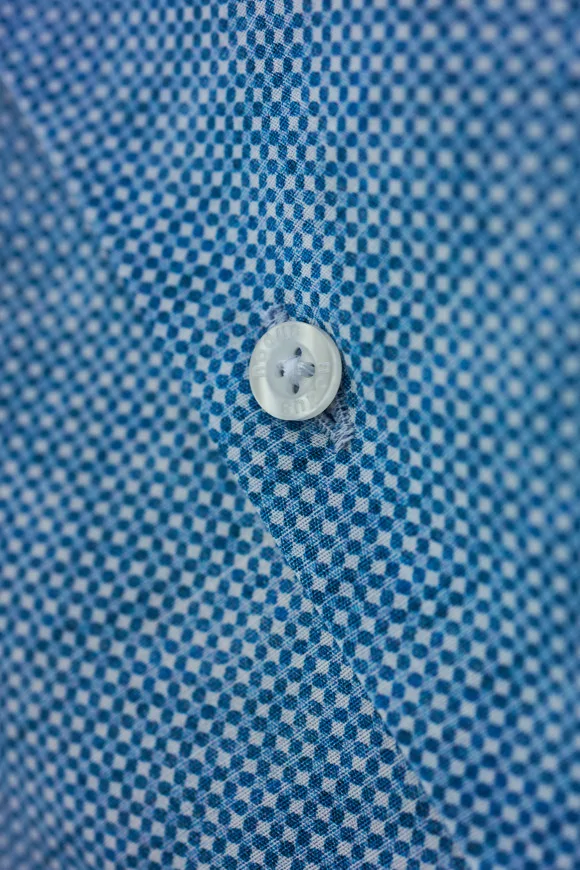 Achat Chemise micro motif bleu
