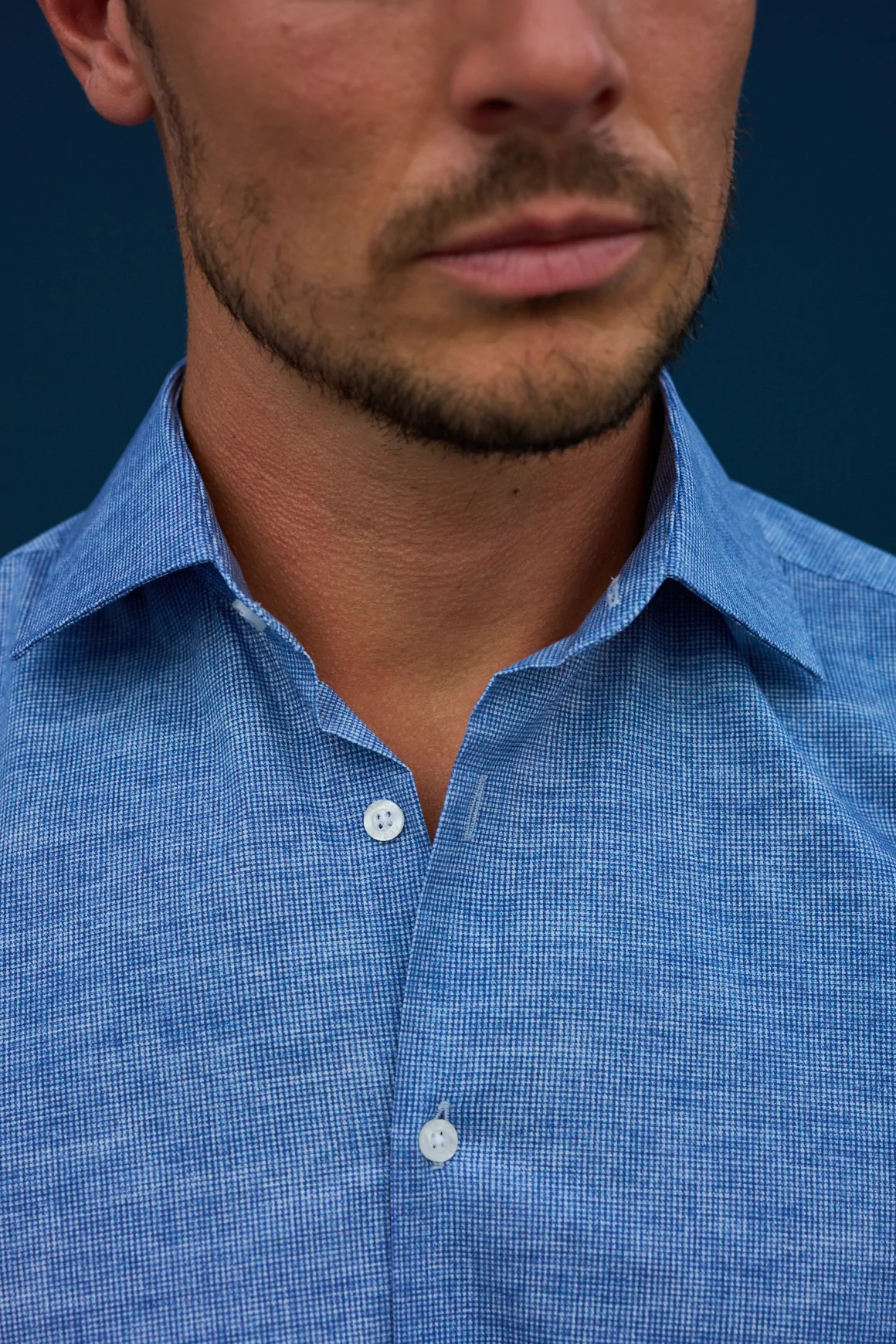 Achat Chemise micro motif bleu