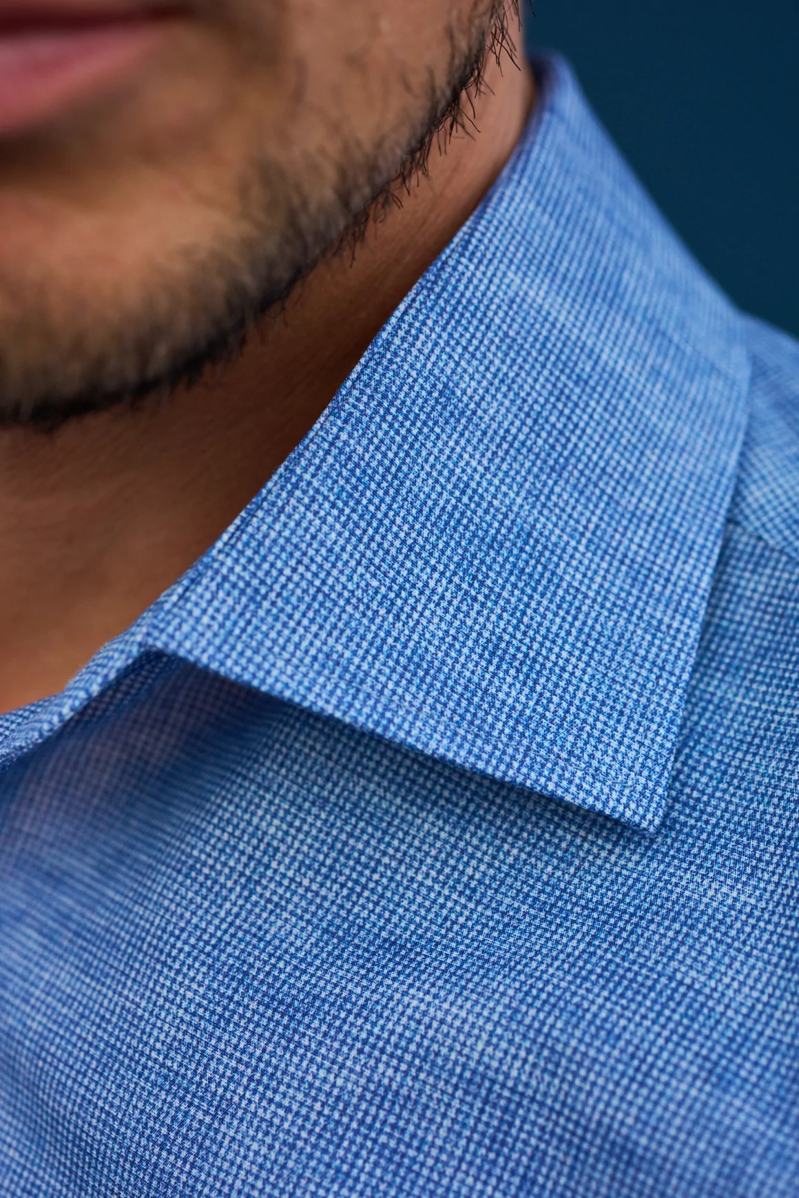 Achat Chemise micro motif bleu