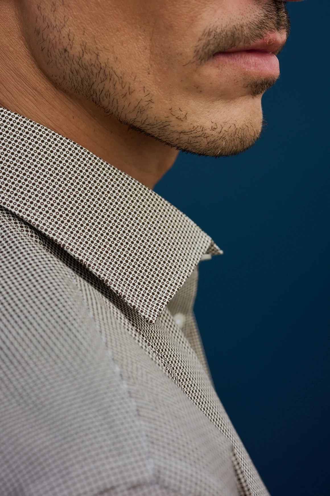 Achat Chemise micro motif marron