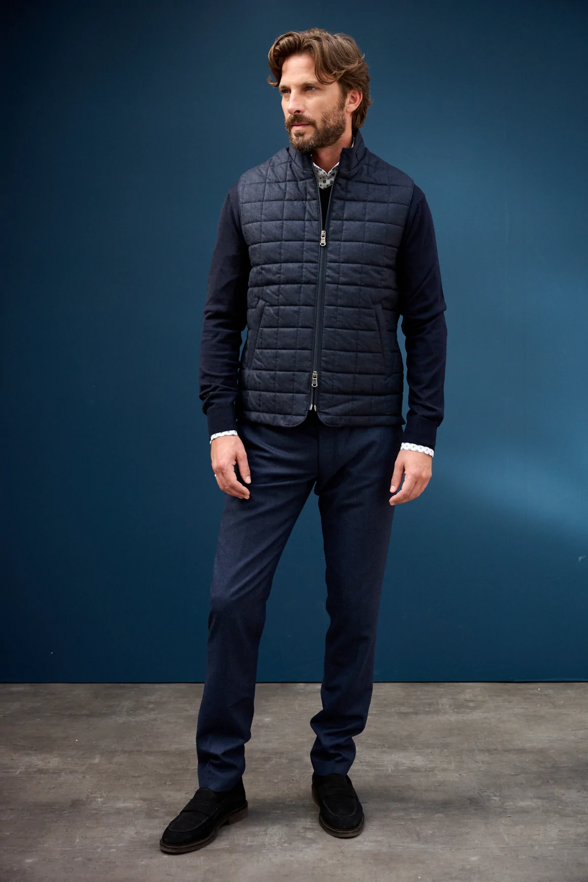 Achat Gilet BARBA Bleu