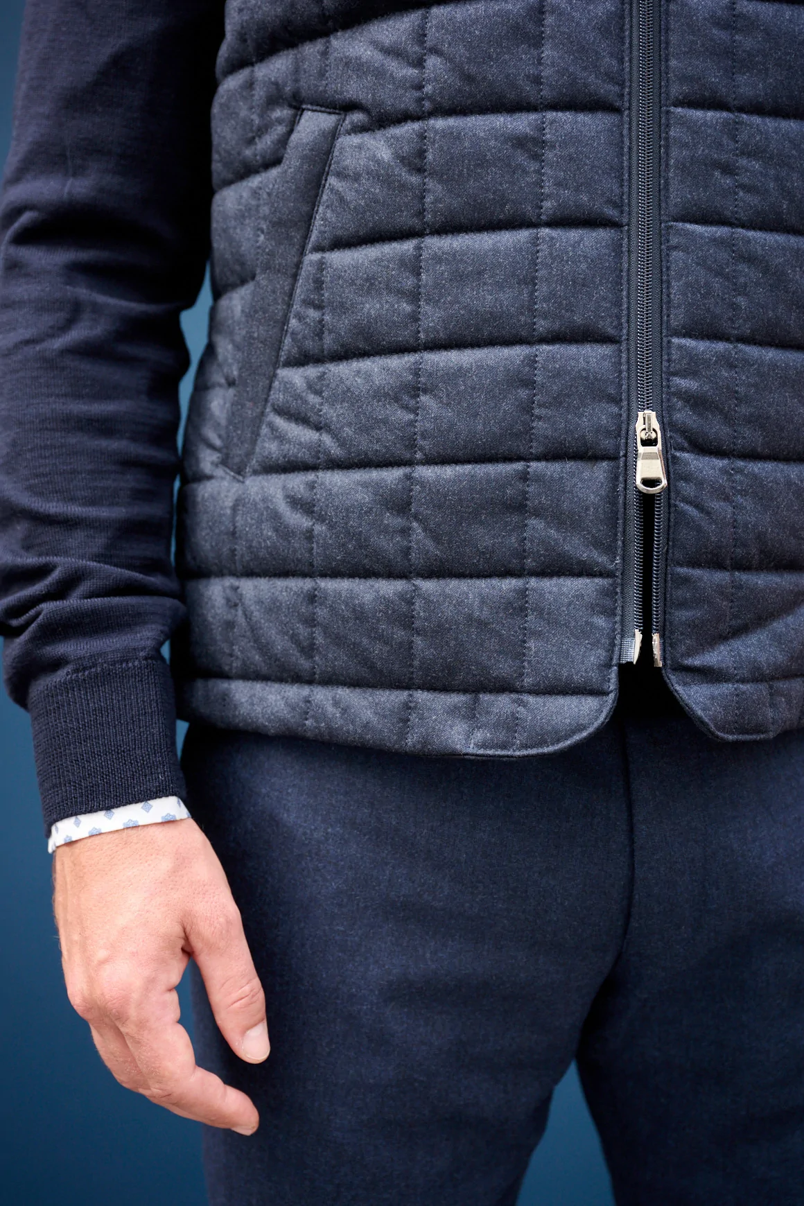 Achat Gilet BARBA Bleu