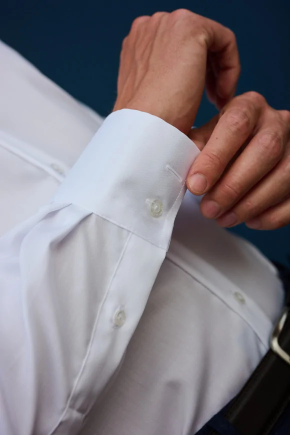 Achat Chemise Blanche Ganse Bleue