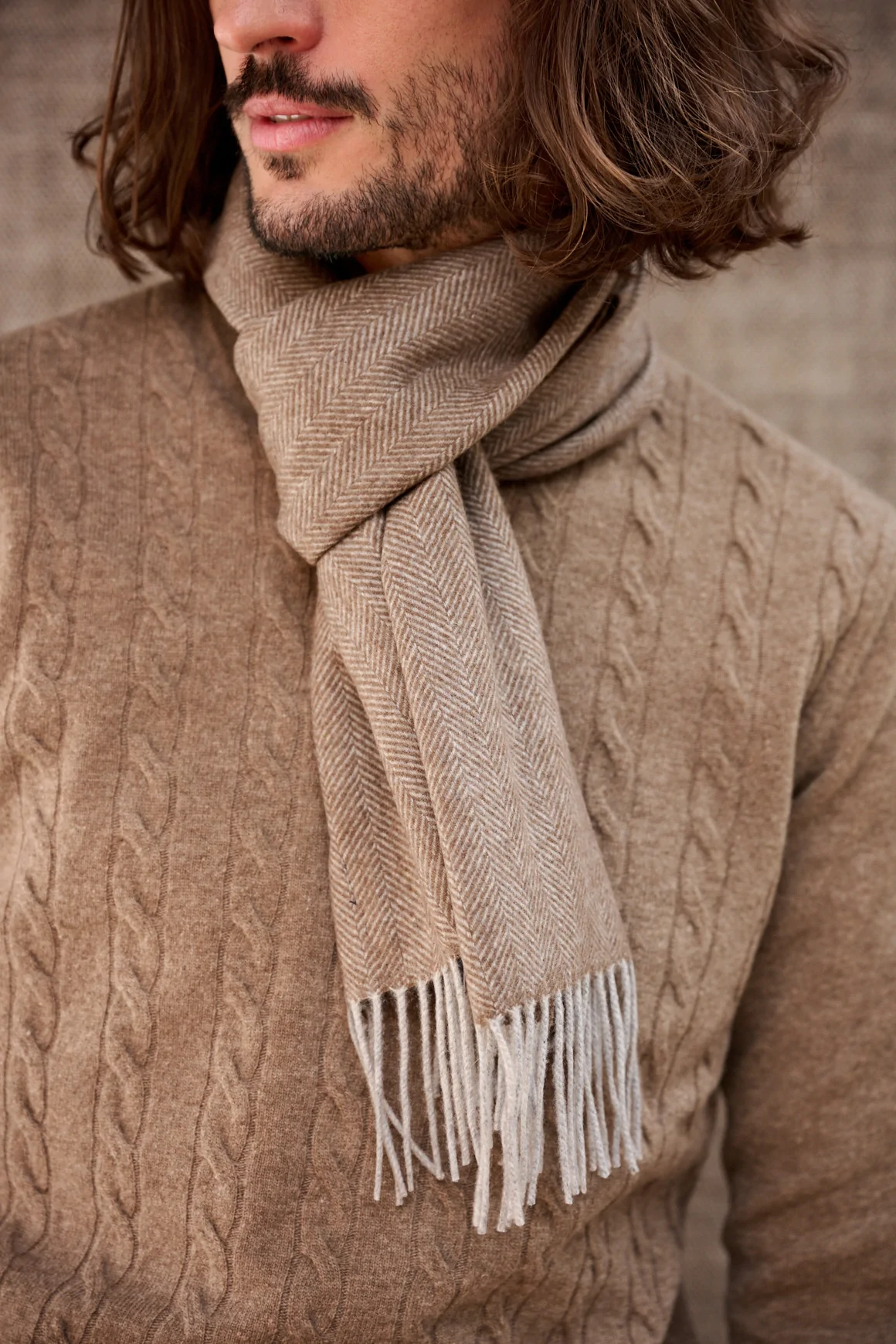Achat Echarpe Cachemire Marron