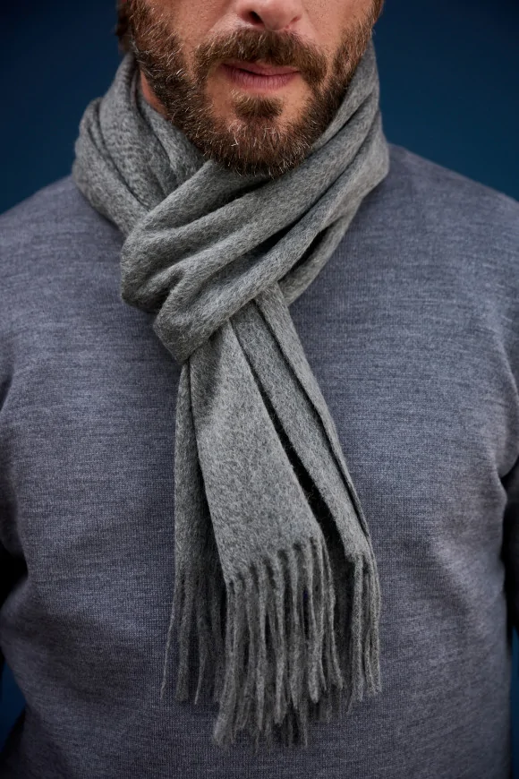 Achat Echarpe Cachemire Gris Foncé