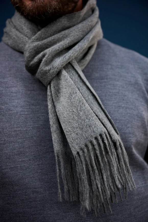 Achat Echarpe Cachemire Gris Foncé