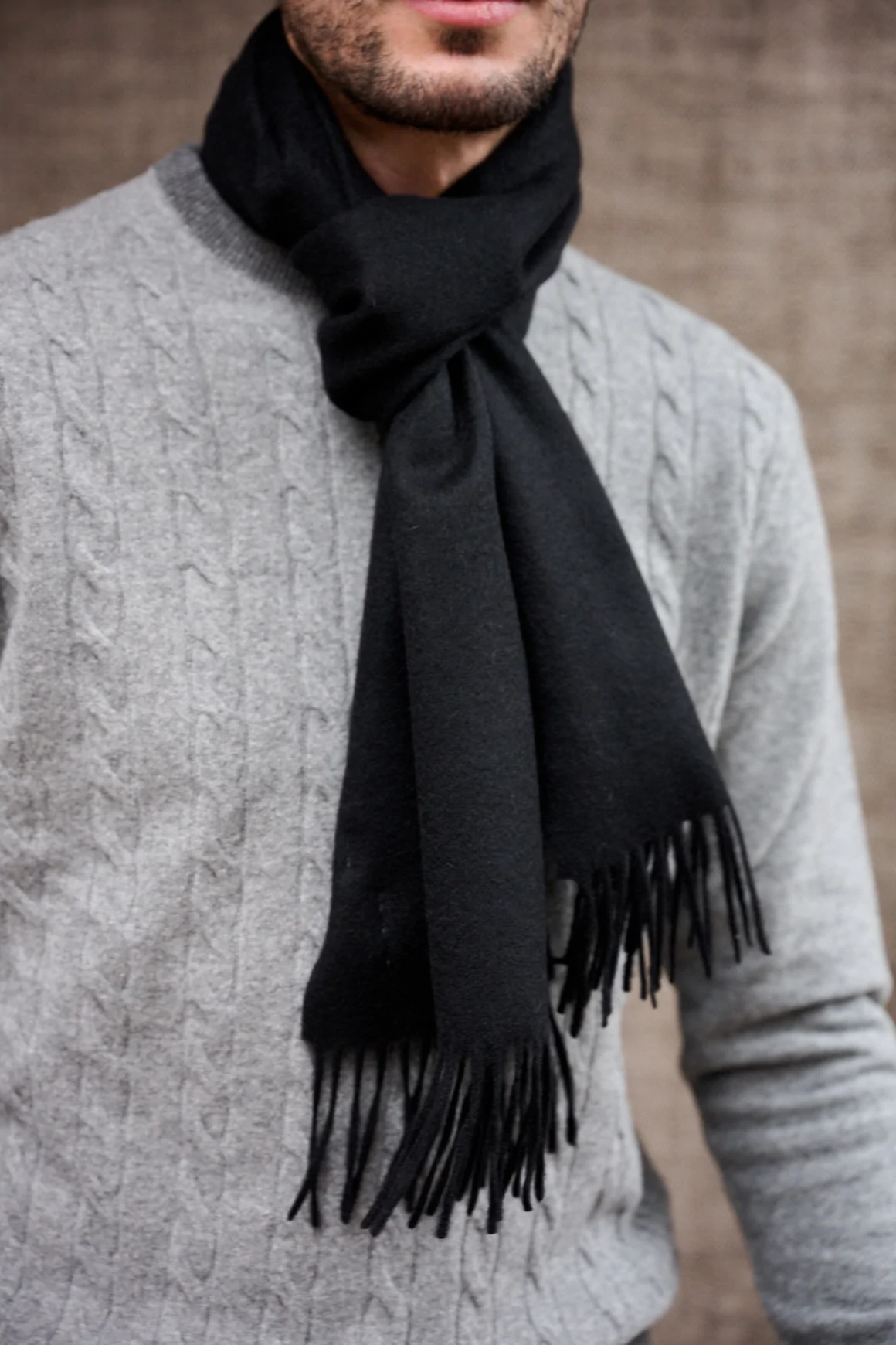 Achat Echarpe Cachemire Noir