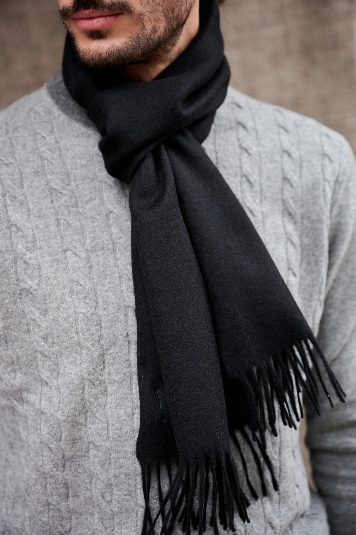 Achat Echarpe Cachemire Noir