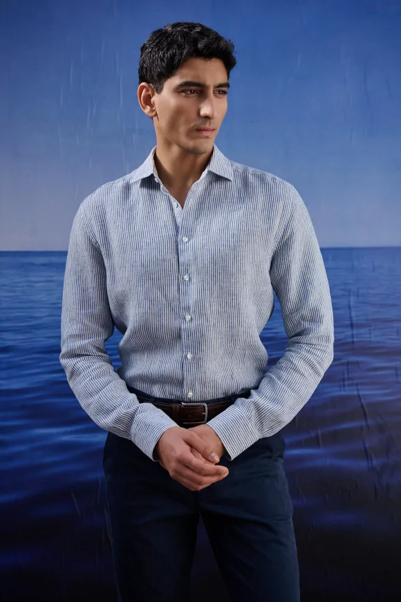 Achat Chemise Rayures Bleues