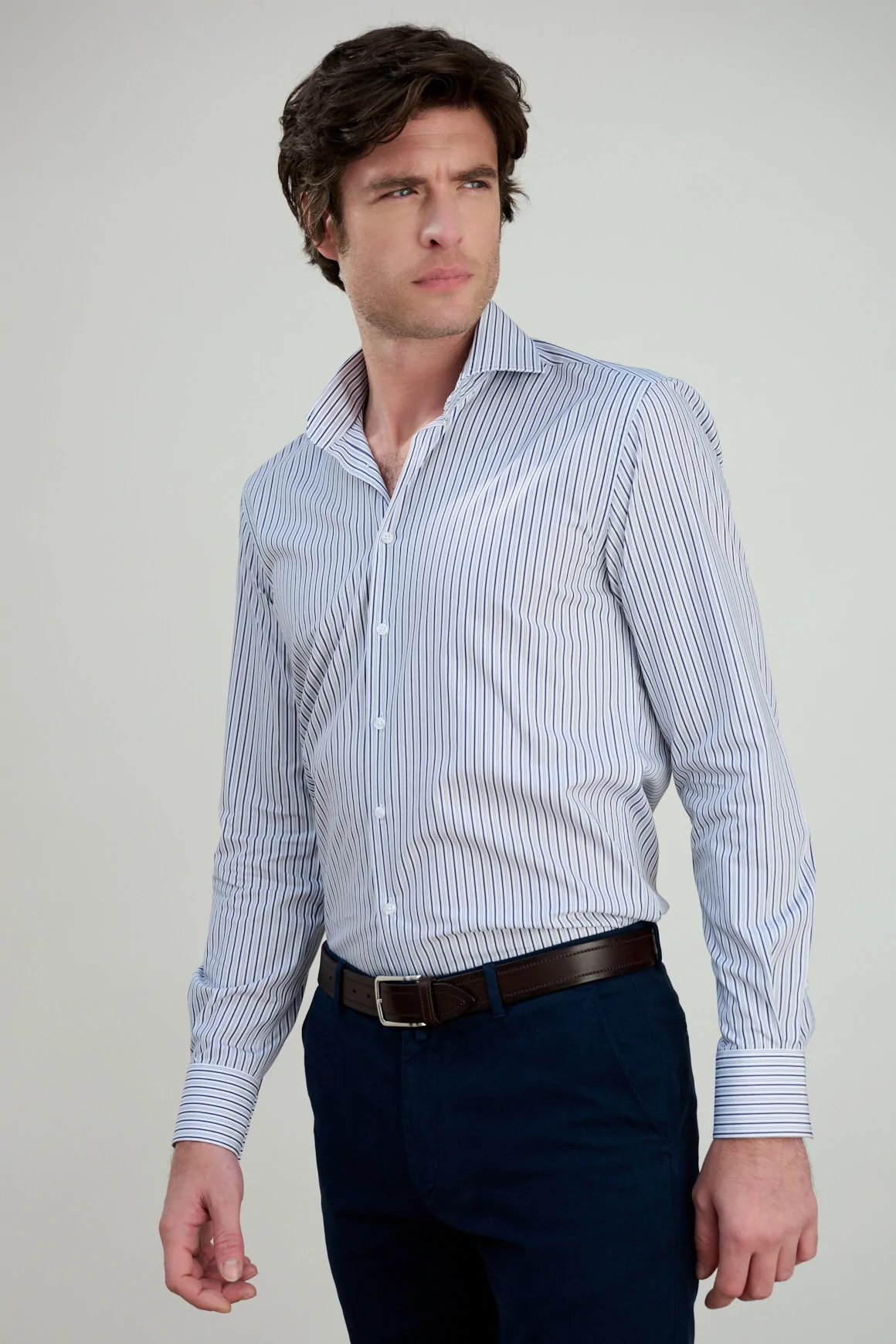 Chemise Rayures Indigo